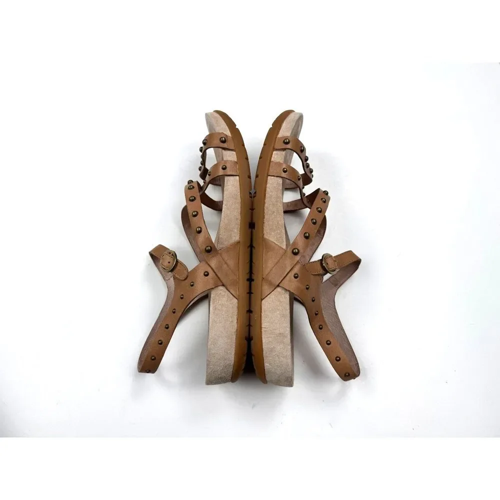 Dansko Brigitte Studded Sandals Women 42‎ US 11.5-12 EUC Strappy Leather Flat